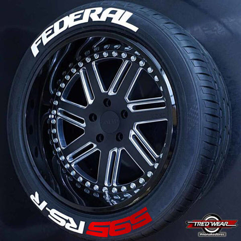 Officially Licensed FEDERAL 595RS-R Designer Series TredWear Tyre Lettering Kit