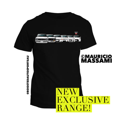 Exclusive Nissan GTR "Generations" T-Shirt - Boosted Autosports PTY LTD