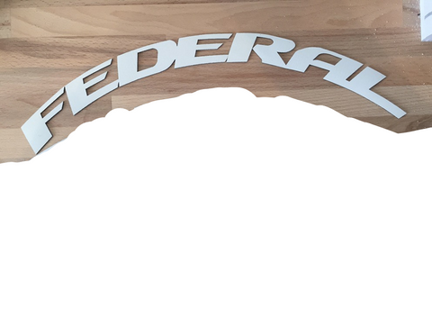 Officially Licensed Single FEDERAL Designer Series TredWear Tyre Lettering Kit